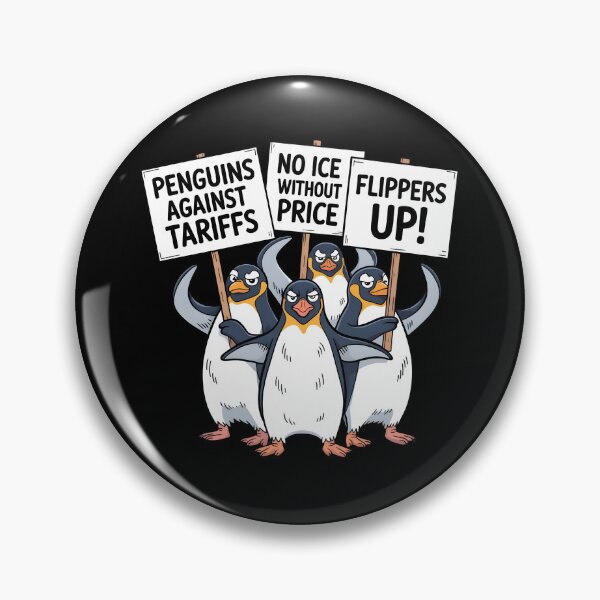 Item preview, Penguins Protest Against Tariffs Funny Penguin Tariff designed and sold by AniArtPL.