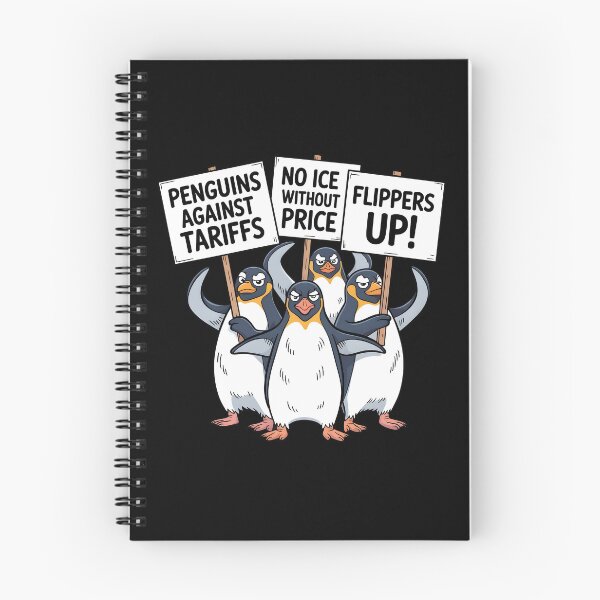 Item preview, Penguins Protest Against Tariffs Funny Penguin Tariff designed and sold by AniArtPL.