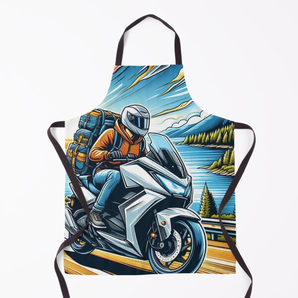 Item preview, AI Biker XMAX Touring Design – Scenic Nature Ride Artwork for Adventure, Travel, Scooter, and Motorcycle Lovers designed and sold by knalpot-design.