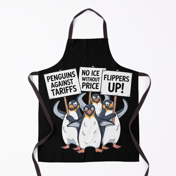 Item preview, Penguins Protest Against Tariffs Funny Penguin Tariff designed and sold by AniArtPL.