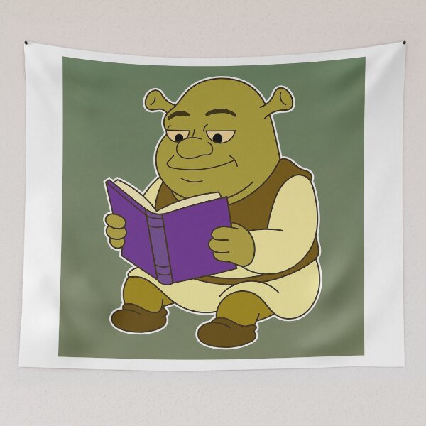 Item preview, Shrek reading a fairy tale, movie designed and sold by DibujandoPorfa.