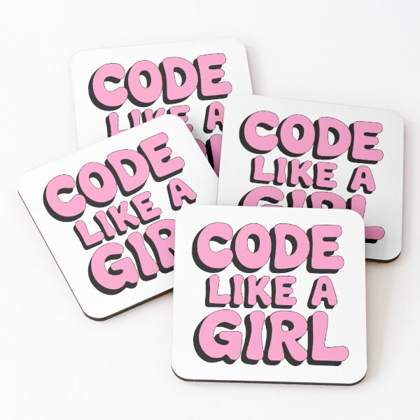 Item preview, Code like A Girl! Pink Girly designed and sold by PMCreative.