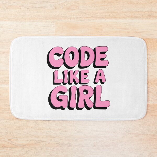 Item preview, Code like A Girl! Pink Girly designed and sold by PMCreative.
