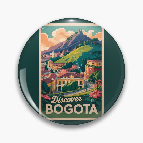 Item preview, Bogota Colombia Travel Art Vintage designed and sold by KrisSidDesigns.