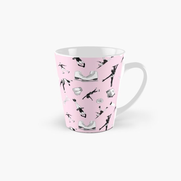 Item preview, Figure Skating Female Silhouettes and Accessories on Pastel Pink designed and sold by PD-Skating.