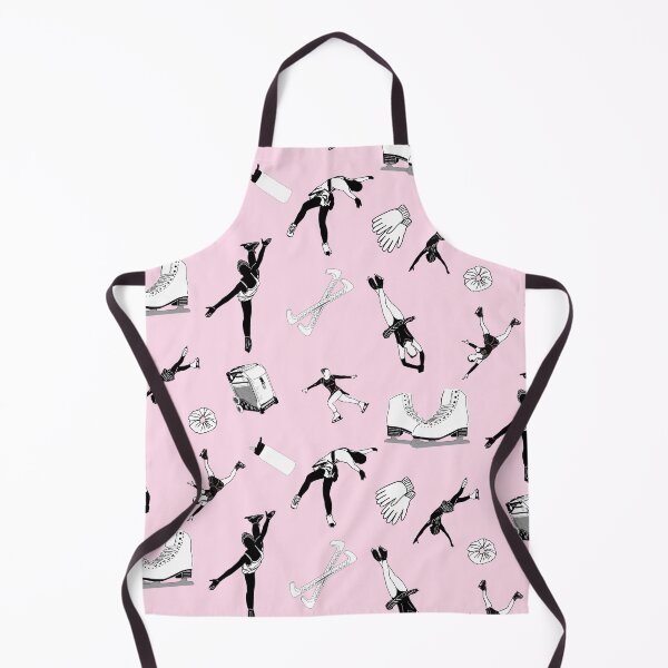 Item preview, Figure Skating Female Silhouettes and Accessories on Pastel Pink designed and sold by Purposely Designed.
