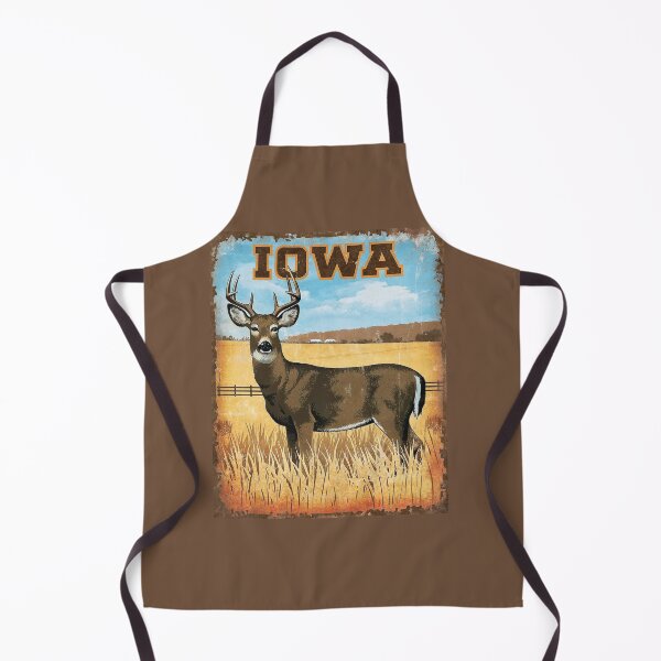 Item preview, Iowa white-tailed deer vintage poster designed and sold by PastEcho.