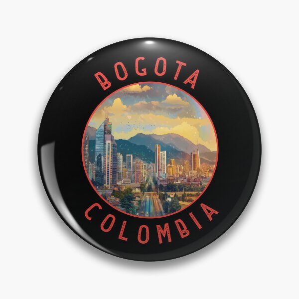 Item preview, Bogota Colombia Retro Distressed Circle designed and sold by KrisSidDesigns.
