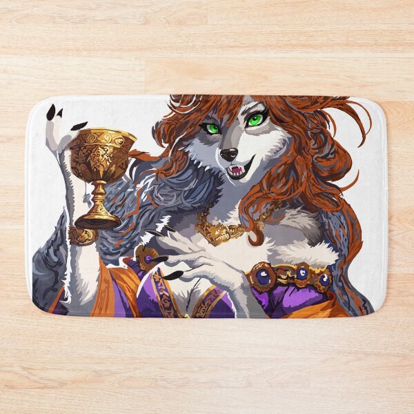 Item preview, Purple and Gold Wolf Woman Proposes a A Toast!   designed and sold by KlakkDrawsStuff.