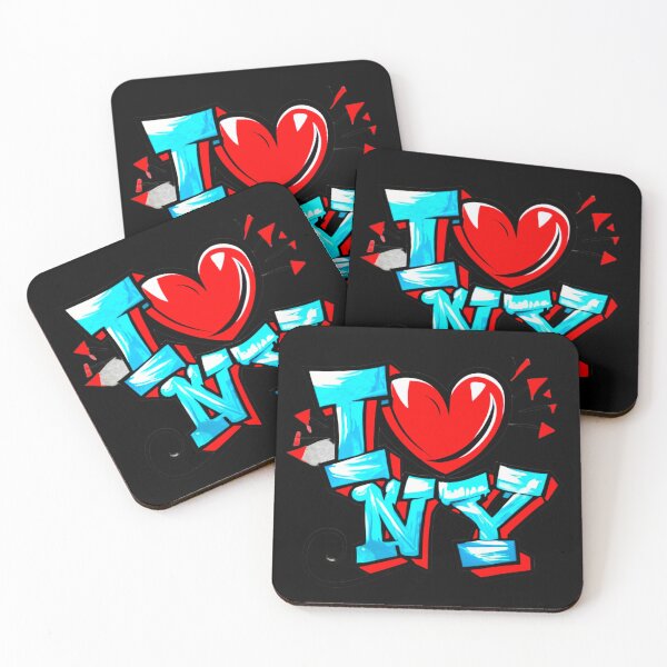 Item preview, I Love NY Airbrush Graffiti Design designed and sold by SteezeeStore.