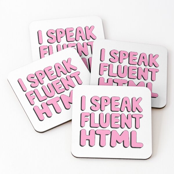 Item preview, I Speak Fluent HTML! Pink Coding Girlie designed and sold by PMCreative.