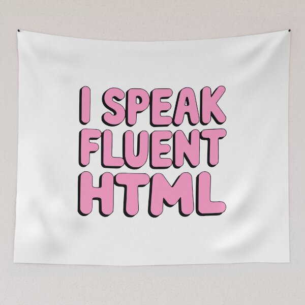 Artikelvorschau, Ich spreche fließend HTML! Pink Coding Girlie entworfen und verkauft von PMCreative.