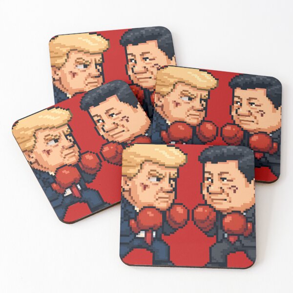 Item preview, Donald Trump vs Xi Jinping Pixel art designed and sold by TeaTwenty.