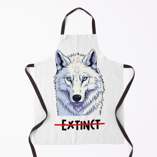Item preview, White Direwolf illustration with not extinct text designed and sold by EmeraldeaArt.