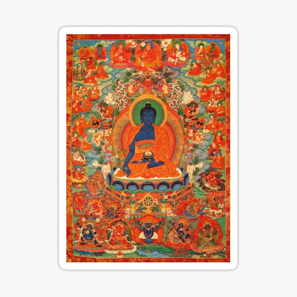 Item preview, Mandala 236 Medicine Buddha 1700s designed and sold by GuyBlank.