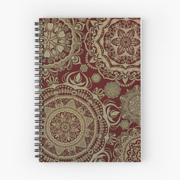 Item preview, Golden Harmony Mandala on Burgundy designed and sold by Elizarfa.