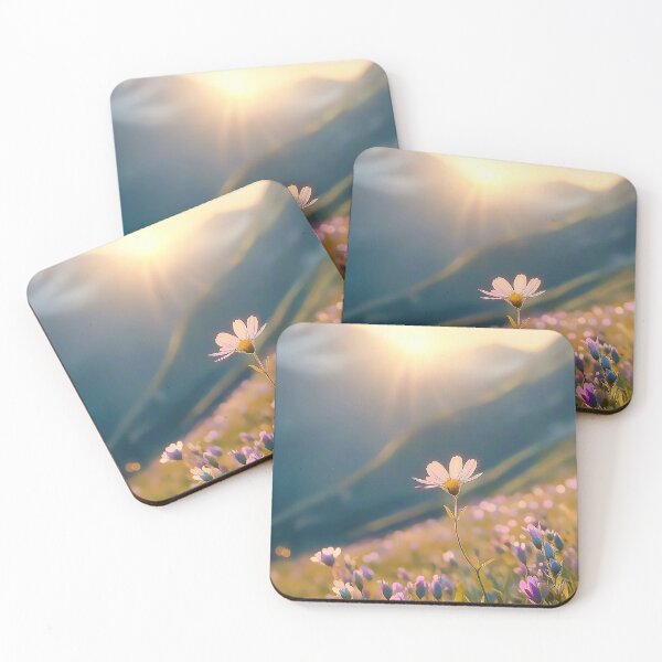 Item preview, Solitude in Bloom – Sunrise Wildflower in Alpine Meadow designed and sold by MysticCanvasAi.