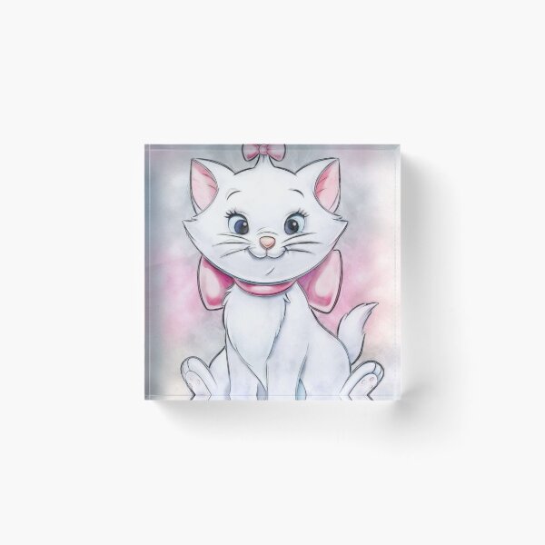 Item preview, “Kawaii Kitten with Blue Eyes – Cute Art with Pink Accessories for Home Decor and Fashion” designed and sold by GagaArtGallery.