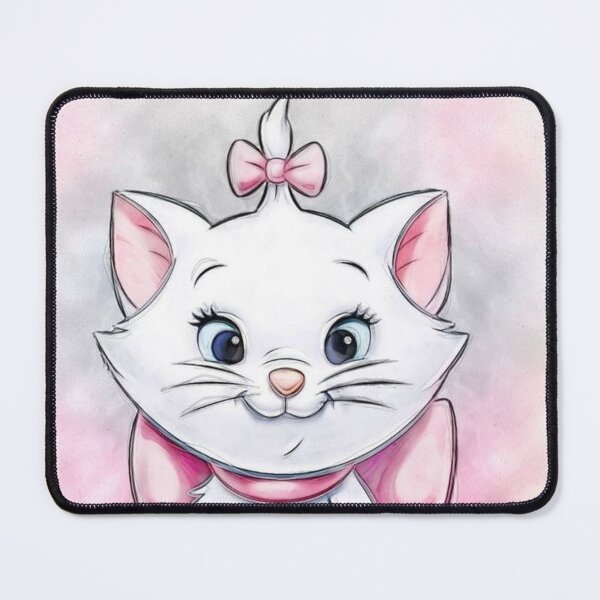 Item preview, “Kawaii Kitten with Blue Eyes – Cute Art with Pink Accessories for Home Decor and Fashion” designed and sold by GagaArtGallery.