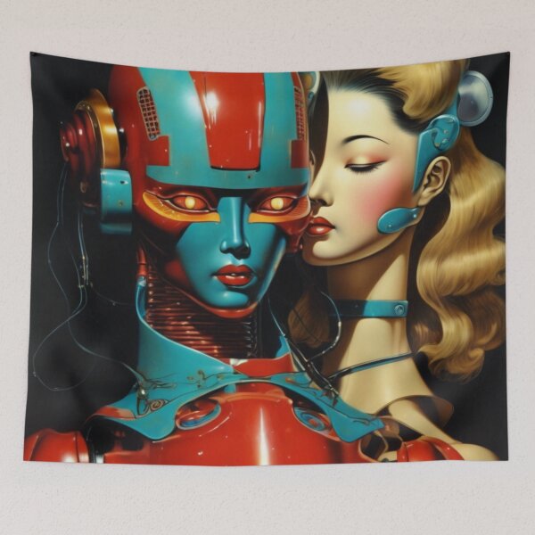 Item preview, Robot Love Midcentury Imitation Japanese Cosmic Erotica #231 designed and sold by NickWhittleArt.