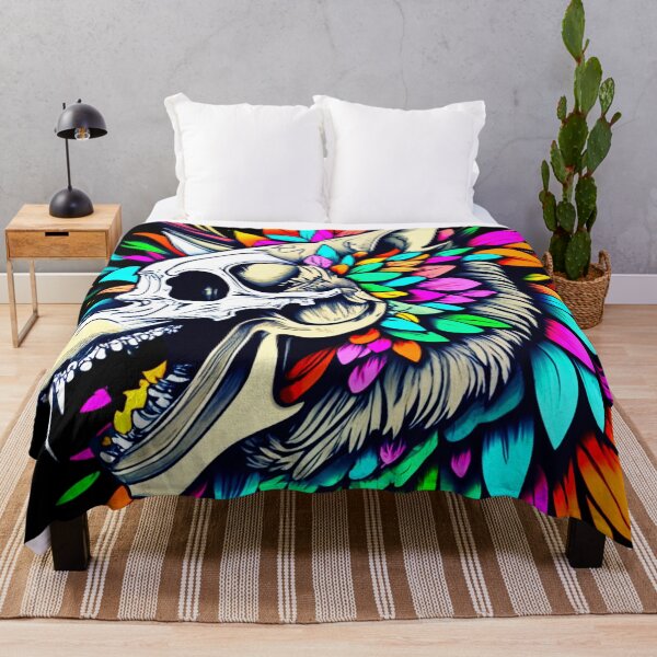 Item preview, Colorful Wolf Skull Design designed and sold by SteezeeStore.