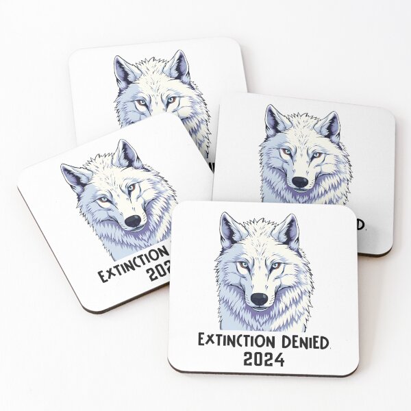 Item preview, Direwolf Extinction Denied 2024 - flat style cutout illustration designed and sold by EmeraldeaArt.