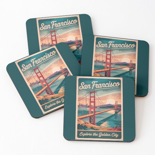 Item preview, San Francisco California Golden Gate Bridge Travel Art Vintage designed and sold by KrisSidDesigns.