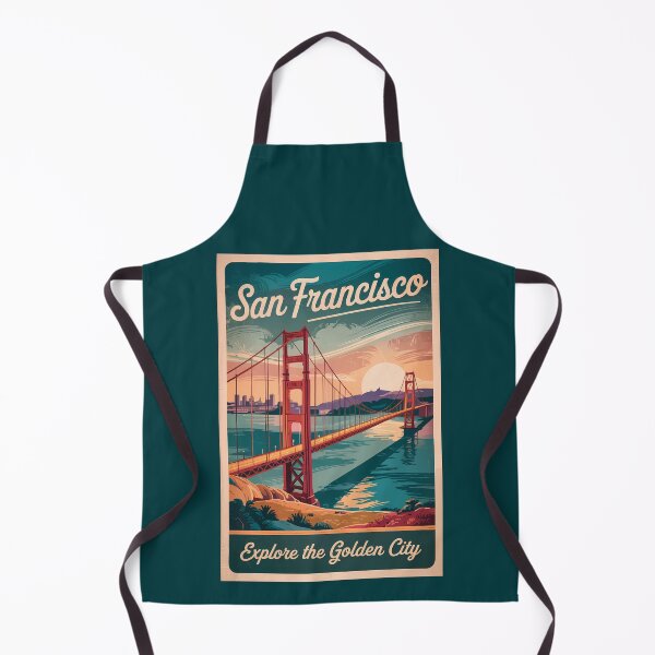 Item preview, San Francisco California Golden Gate Bridge Travel Art Vintage designed and sold by KrisSidDesigns.