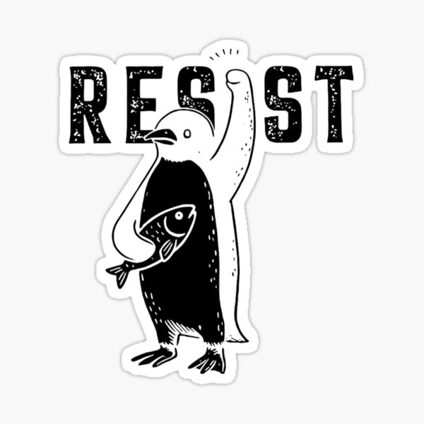Item preview, Penguin Resist designed and sold by wesdesignshop.