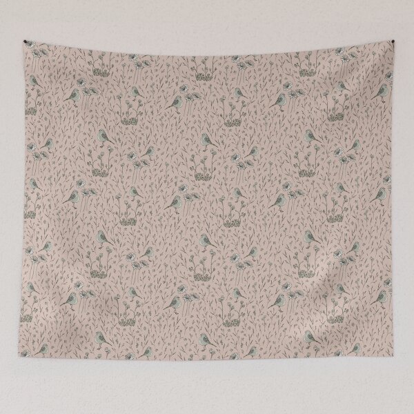 Item preview, Birds in the forest pink designed and sold by cezidesign.