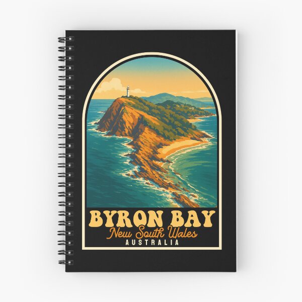 Item preview, Byron Bay Vintage Travel Poster Cape Byron Lighthouse & Coastal Australia Art designed and sold by JackCurtis1991.