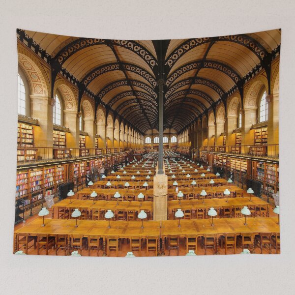 Aperçu de l'œuvre Salle de lecture de la Bibliothèque Sainte-Geneviève n° 2, tirage photographique couleur de Marie-Lan Nguyen créée et vendue par Jéanpaul Ferro.