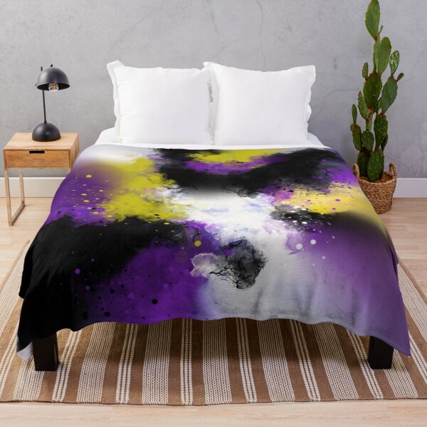 Item preview, Purple Shades - Purple Yellow Black abstract designed and sold by Joey Santiago.