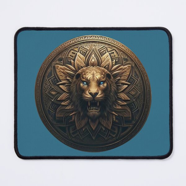 Item preview, ANCIENT BRONZE LION SHIELD (#2B6B86) designed and sold by Marlon Oseguera.