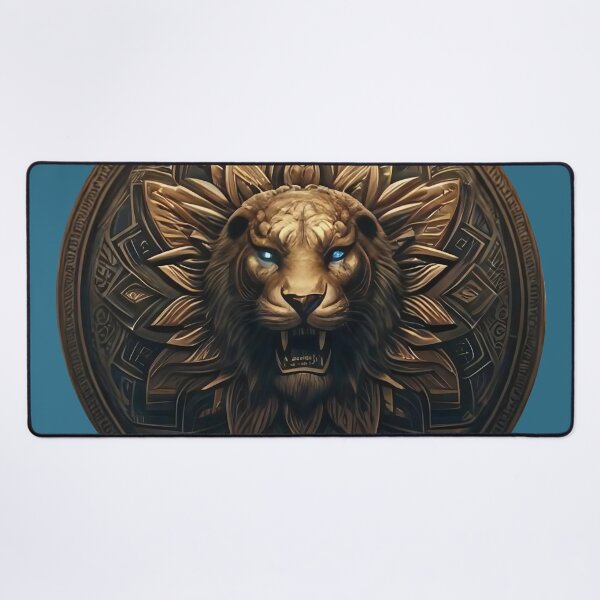 Item preview, ANCIENT BRONZE LION SHIELD (#2B6B86) designed and sold by Marlon Oseguera.