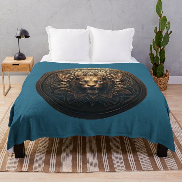 Item preview, ANCIENT BRONZE LION SHIELD (#2B6B86) designed and sold by Marlon Oseguera.