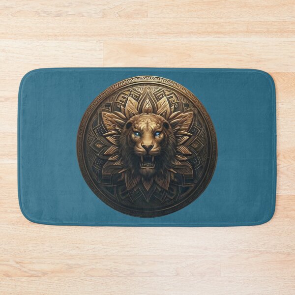 Item preview, ANCIENT BRONZE LION SHIELD (#2B6B86) designed and sold by Marlon Oseguera.