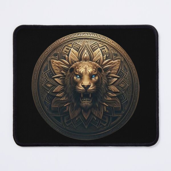 Item preview, ANCIENT BRONZE LION SHIELD (BLACK) designed and sold by Marlon Oseguera.