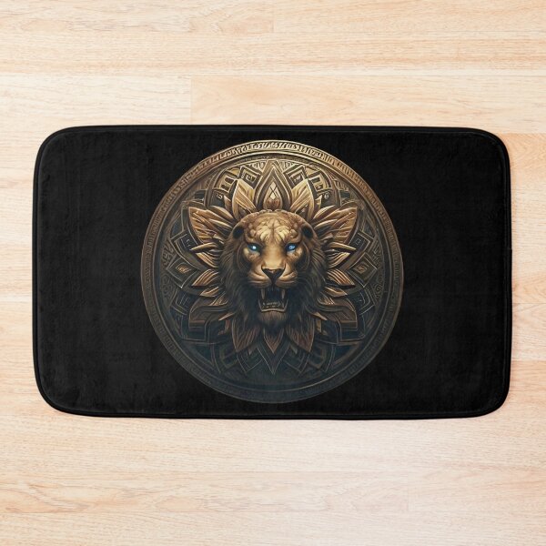 Item preview, ANCIENT BRONZE LION SHIELD (BLACK) designed and sold by Marlon Oseguera.