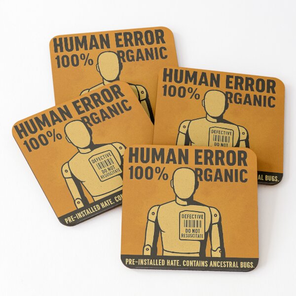 Item preview, Human Error – 100% Organic designed and sold by LOGOSINTERIUM.