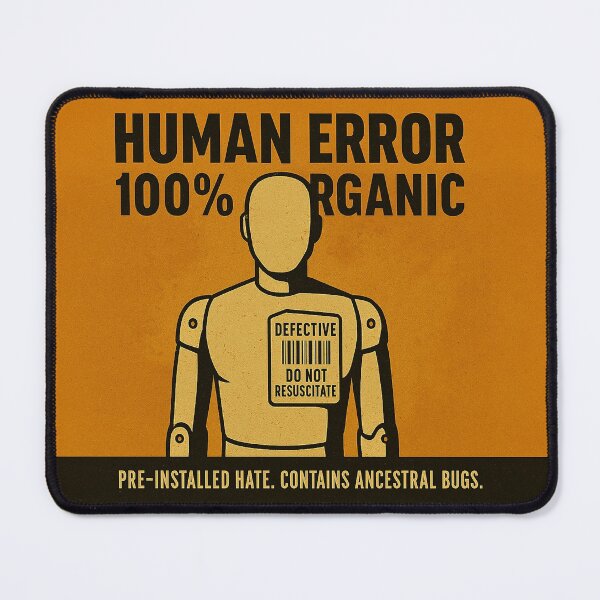 Item preview, Human Error – 100% Organic designed and sold by LOGOSINTERIUM.