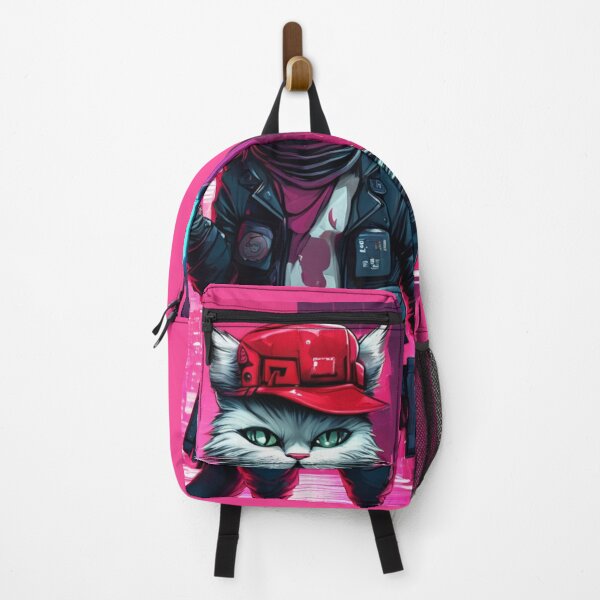 Item preview, Cyberpunk Cat Outlaw – Futuristic Street Vigilante in Neon Noir Dystopia with Vaporwave and Sci-Fi Fantasy Aesthetic Tech Vibes designed and sold by Bored Duck.