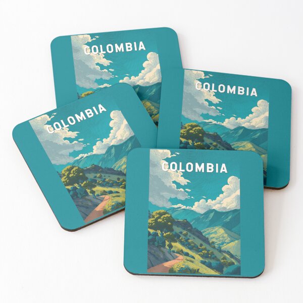 Item preview, Colombia Illustration Travel Art Vintage designed and sold by KrisSidDesigns.