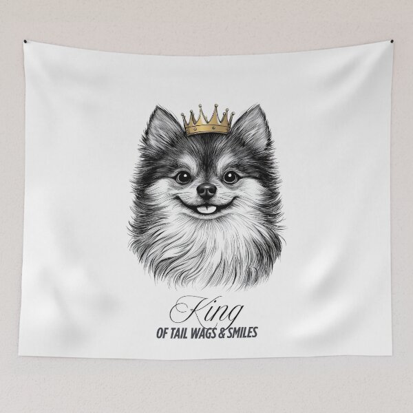 Item preview, Royal Pup Vibes – Cute Dog King with Crown designed and sold by VikArt7.