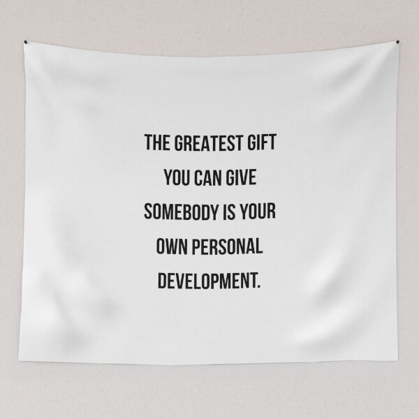 Item preview, The Greatest Gift Is Your Own Personal Development – Motivational Quote designed and sold by PsyFlow35.