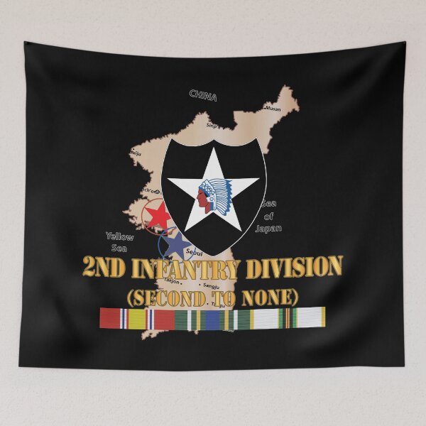 Item preview, Army - Korea Map - 2nd Infantry Div - Second to None w SVC X 300 designed and sold by Military Insignia Products.