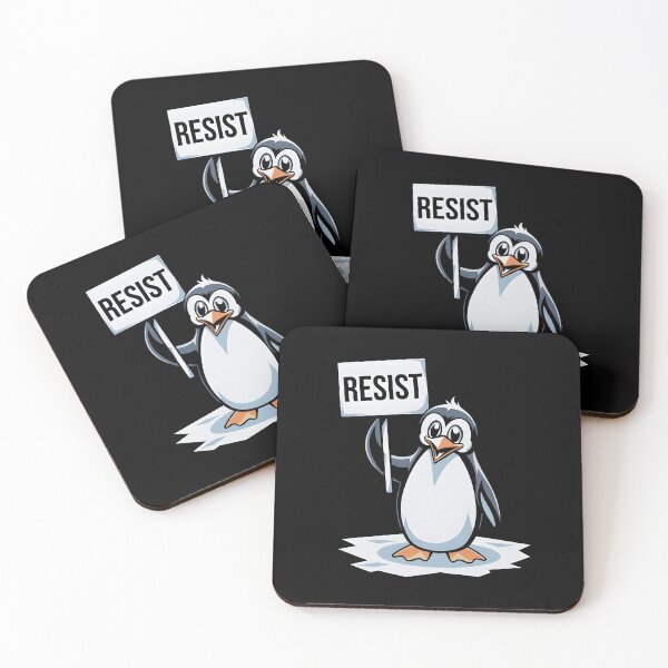 Item preview, Penguins Protest Against Tariffs Funny Penguin Tariff designed and sold by AniArtPL.