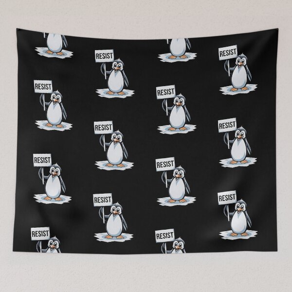 Item preview, Penguins Protest Against Tariffs Funny Penguin Tariff designed and sold by AniArtPL.