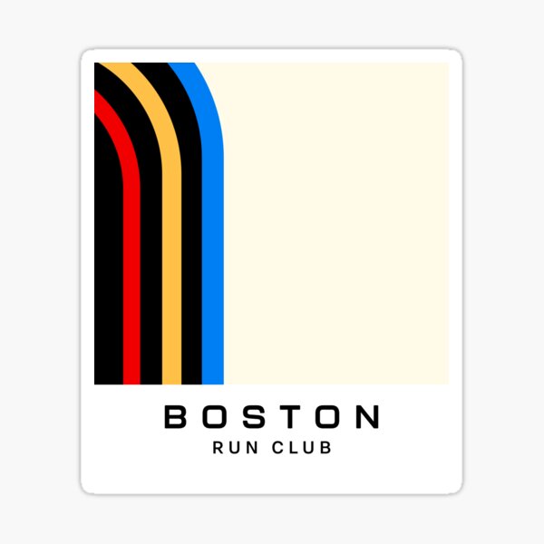 Item preview, Boston Run Club USA Abstract Bauhaus Style Design designed and sold by cartoosh.