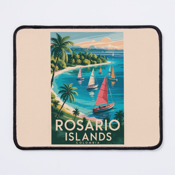 Item preview, Rosario Islands Colombia Illustration Travel Art Vintage designed and sold by KrisSidDesigns.
